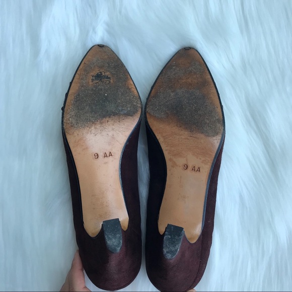 Escada VINTAGE Burgundy Suede Pumps - Picture 8 of 8